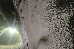 Faserspritzbeton, Tunnelbauprojekt